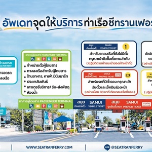 อัปเดตจุดให้บริการท่าเรือซีทรานเฟอร์รี่  ดอนสัก